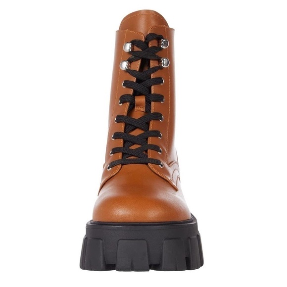 Marc Fisher Happy Natural Lace Up Boots Size 7 - Picture 5 of 8